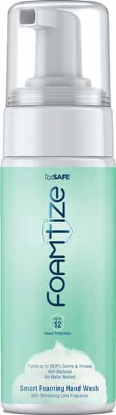 Rxsafe Foamtize: Smart Foaming Waterless Handwash | Skin-Friendly | No Alcohol Formula | 150 Ml
