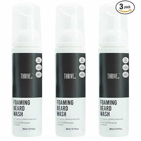 Thriveco Foaming Beard Wash | Foaming Beard Cleanser For Dense Healthy Shiny Beard80 Ml X Pack Of 3