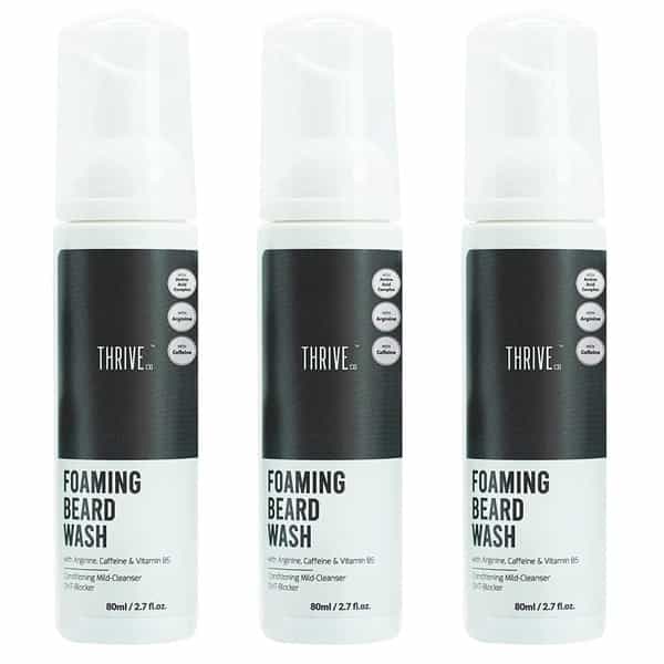 Thriveco Foaming Beard Wash | Foaming Beard Cleanser For Dense Healthy Shiny Beard80 Ml X Pack Of 3