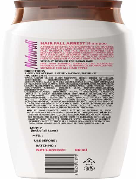 Naturali Hairfall Arrest Shampoo 80 Ml