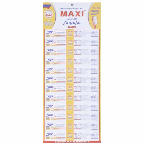 Maxi Angular Hard Toothbrush (Pack Of 12)