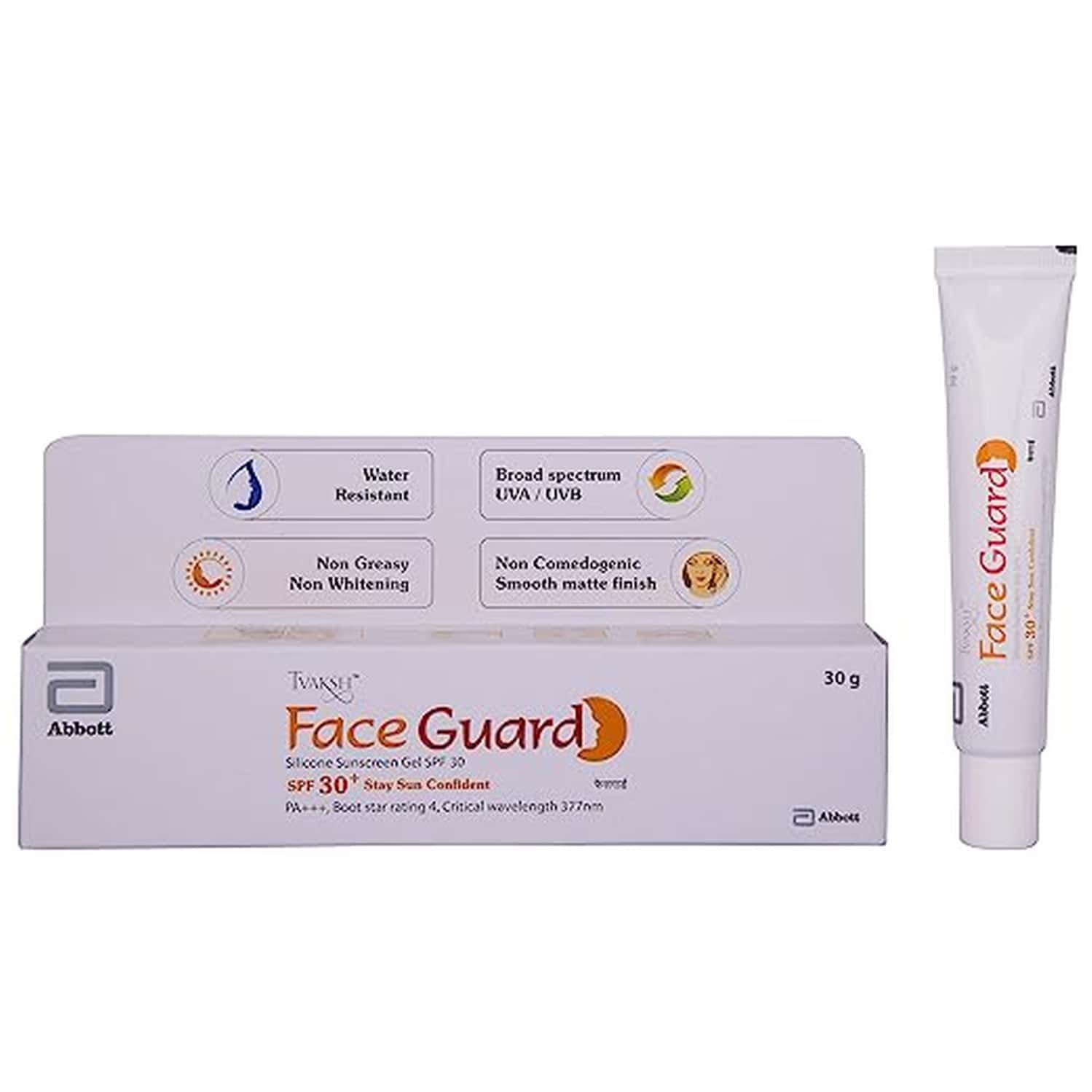 Tvaksh Face Guard Silicone Sunscreen Gel | Spf 30+ Pa+++ | 30 Gm (pack Of 2)