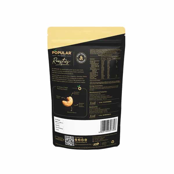 Popular Roasties Dry Roasted Cashew Chilli Cracker | 200 Gm
