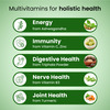 Vlado's Himalayan Organics Organic Multivitamins | Iron Zinc Vitamin C & Niacin - 60 Veg Tablets