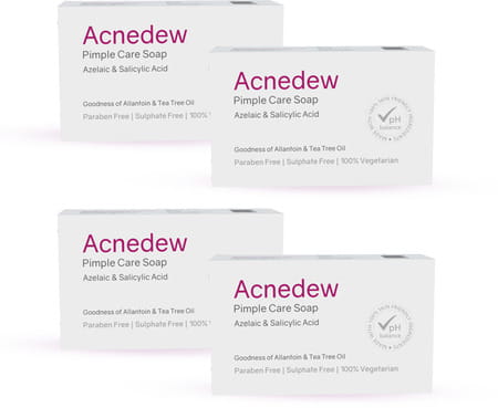 Acnedew Anti Acne & Anti Pimple Soap With Aloe & Tea Tree Oil (100 Gm Pack Of 4)