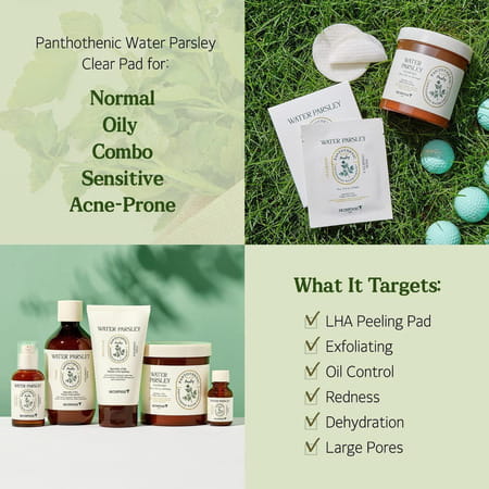 Skinfood Pantothenic Water Parsley Clear Toner Pad - 8.81 Oz (60 Pads)
