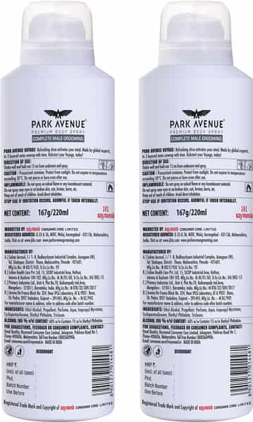 Park Avenue Voyage Signature Perfume Deodorant Mega Pack 220Ml ( Pack Of 2)