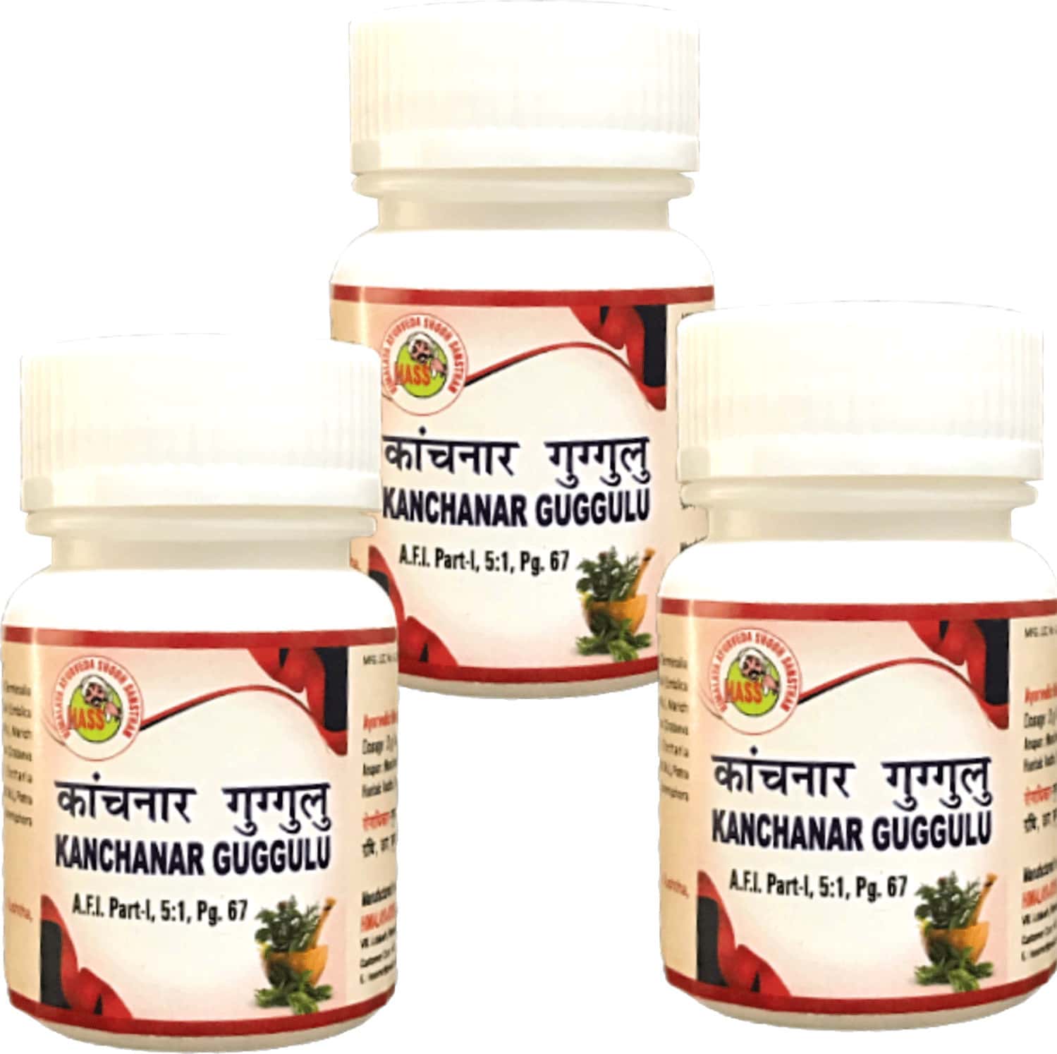 Hass Kanchar Guggulu 40 Tablets Of 500mg Each X 3 For Delayed Periods For Women Health
