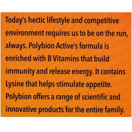 Polybion Active Mango| Sugar Free |Builds Imunity| Stimulates Appetite|300 Ml