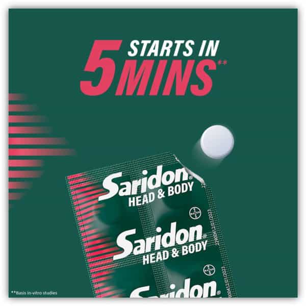 Saridon Head And Body Strip Of 10 Tablets