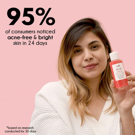 Auli Rose Aha 5% Glycolic Acid Rose Water Toner That Deeply Exfoliates For Uneven Skin Tone - 100ml