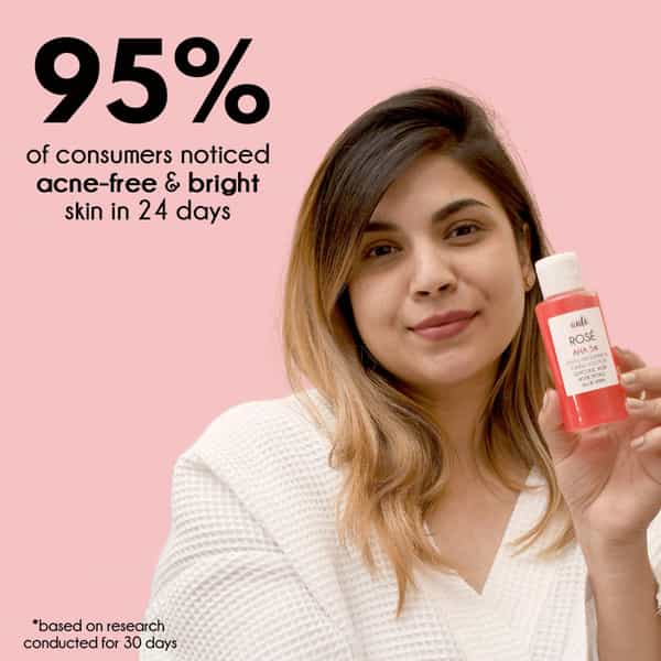 Auli Rose Aha 5% Glycolic Acid Rose Water Toner That Deeply Exfoliates For Uneven Skin Tone - 100Ml