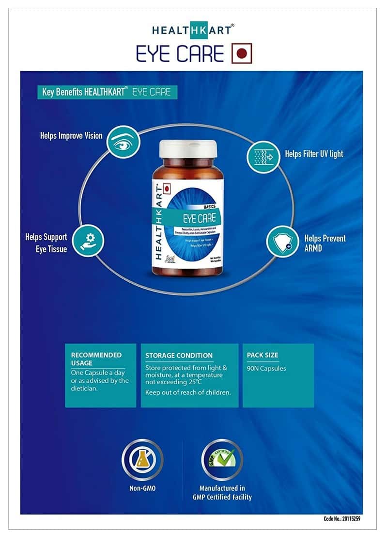 Buy HEALTHKART EYE CARE 90 CAPSULES Online & Get Upto 60 OFF at
