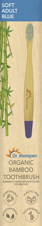 Dr. Morepen Organic Bamboo Toothbrush For Adults - Blue - 1's