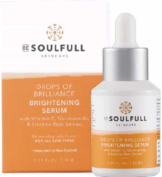 Be Soulfull Drops Of Brilliance Brightening Serum With Vitamin C Niacinamide & Licorice Root- 30 Ml