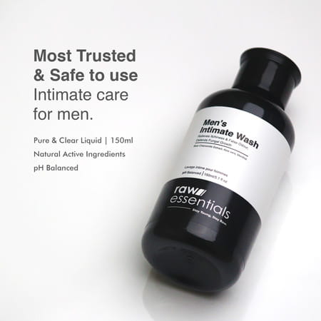 Raw Essentials Intimate Wash For Men Relieves Itchiness & Odour | Prevents Fungal Growth - 150ml