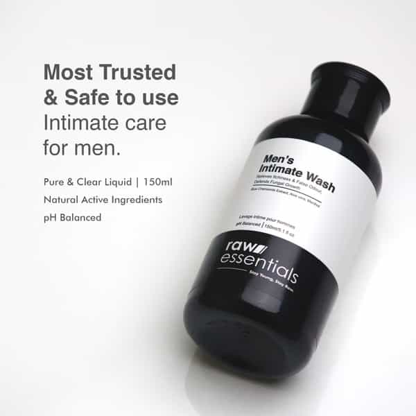 Raw Essentials Intimate Wash For Men Relieves Itchiness & Odour | Prevents Fungal Growth - 150Ml