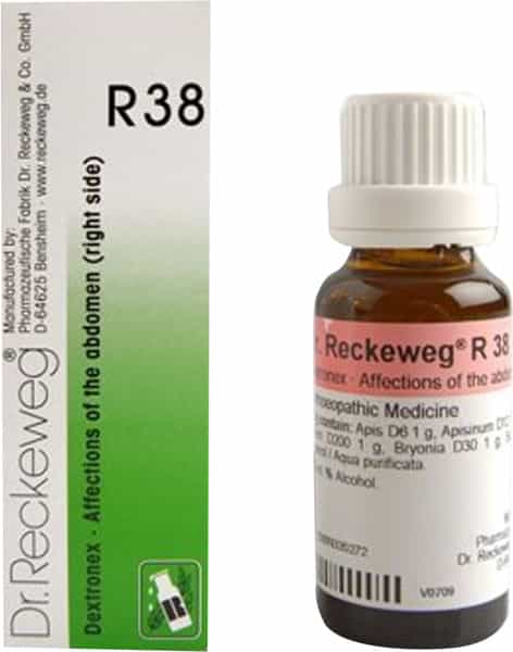 Dr. Reckeweg R 38 Affections Of The Abdomen Right Side Drops 22 Ml