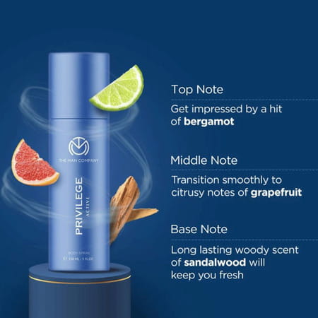 The Man Company Deodorant For Men - Privilege Active- 150ml