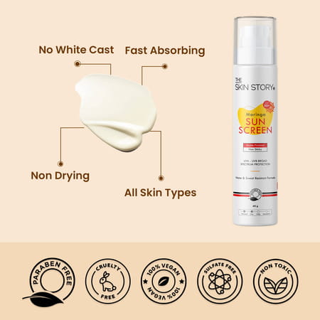 The Skin Story Moringa Sunscreen Spf 50 | 40g