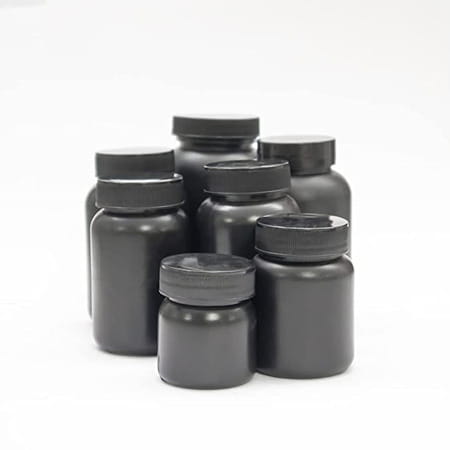 Patco - 30ml Black Hdpe Empty Bottle For Capsules & Tablets - For Ayurvedic Powder Storage (25 Pcs)