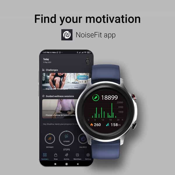 Noise Fit Active Spo2 Smartwatch (Blue)