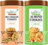 Nourishvitals Multigrain Sugar Free Cookies + Almond Heavenly Bites Source Of Protein 120G Each