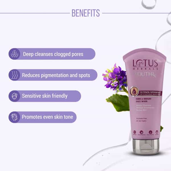 Lotus Herbals Youthrx Firm & Bright Face Wash 100Ml