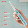Toothsi Electro Rechargeable Electric Toothbrush (With 2 Replaceable Heads) - Sonic Technology