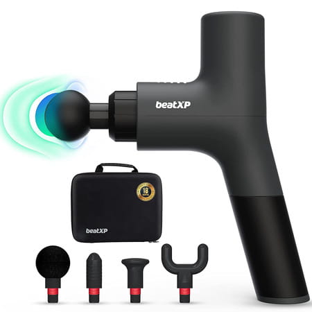 Beatxp Bolt Prime Tissue Massage Gun Percussion Muscle Massager For Full Body Pain Relief (Grey)