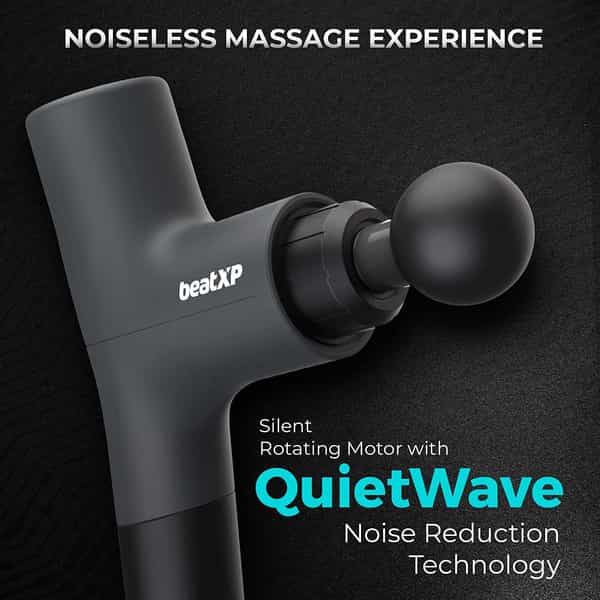 Beatxp Bolt Prime Tissue Massage Gun Percussion Muscle Massager For Full Body Pain Relief (Grey)