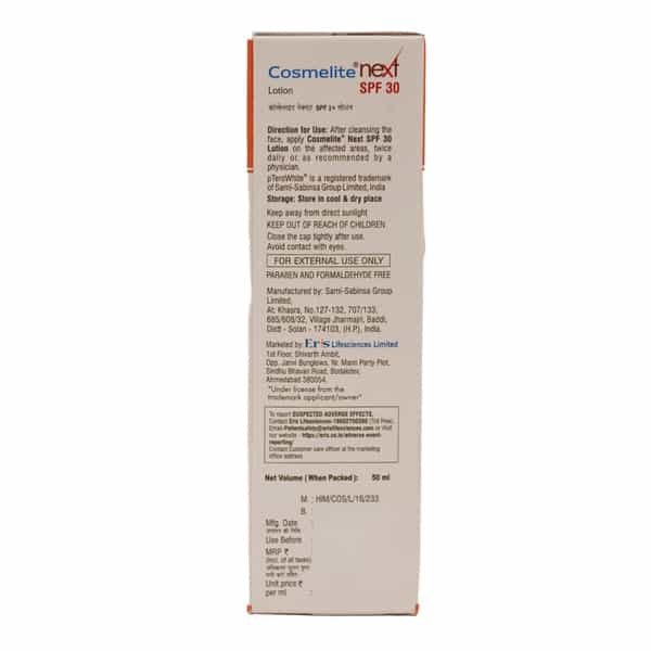 Cosmelite Next Spf 30 Bottle Of 50Ml Lotion
