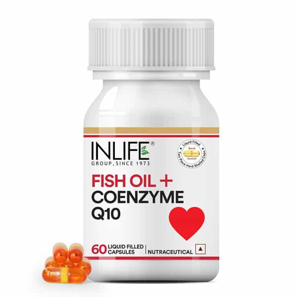 Inlife Fish Oil Coenzyme Q10 Omega 3 Supplement (Fast Release) - 60 Liquid Filled Capsules