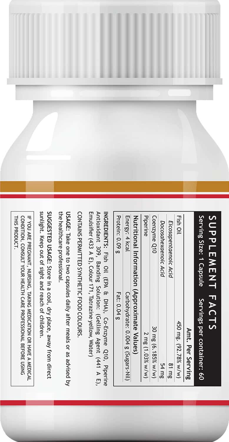 Buy INLIFE FISH OIL COENZYME Q10 OMEGA 3 SUPPLEMENT (FAST RELEASE) 60