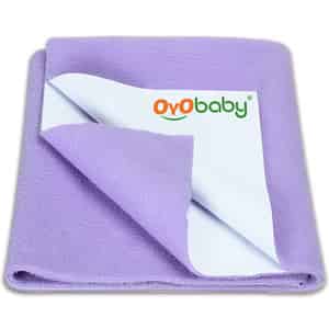 Oyo Baby Waterproof Bed Protector Baby Dry Sheet Large Violet (100 Cm X 140 Cm)