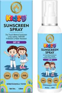 Mom & World Mineral Based Kids Sunscreen Spray Spf 50 Water Resistant 120 Ml