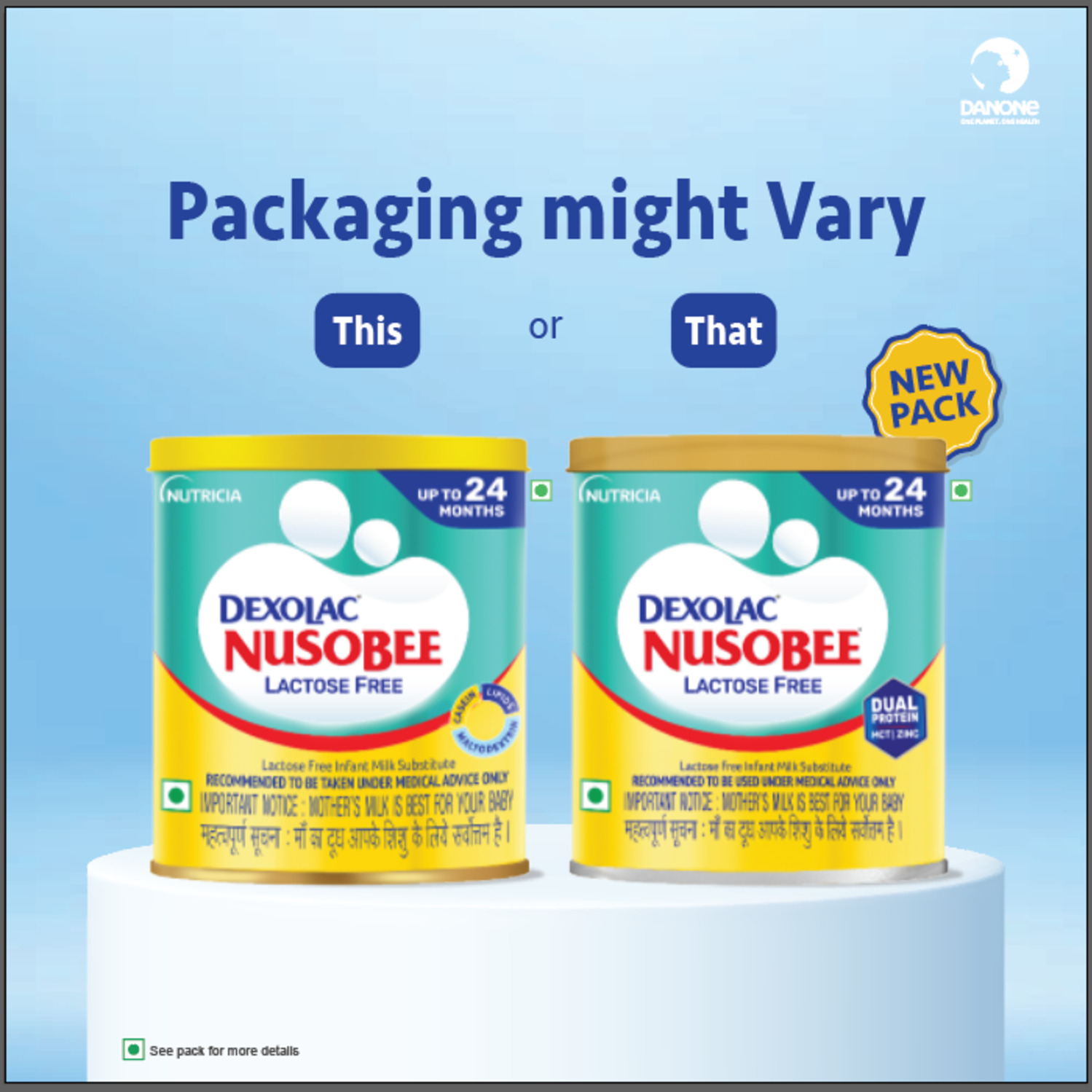 Dexolac Nusobee Lactose Free Infant Milk Substitute Upto 24 Months Powder Tin 400 Gm