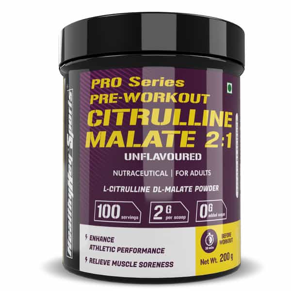 Healthyhey Sports Citrulline Malate 2:1- 200 Grams 100 Servings Unflavoured 200G