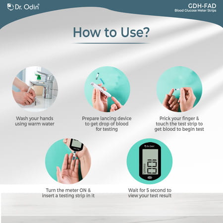 Dr. Odin Ac-307 (Gdh-Fad) Blood Glucose Test Strips Gdh-Fad Monitoring Machine 50 Glucometer Strips