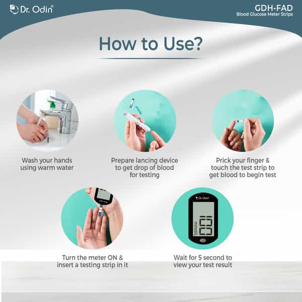 Dr. Odin Ac-307 (Gdh-Fad) Blood Glucose Test Strips Gdh-Fad Monitoring Machine 50 Glucometer Strips