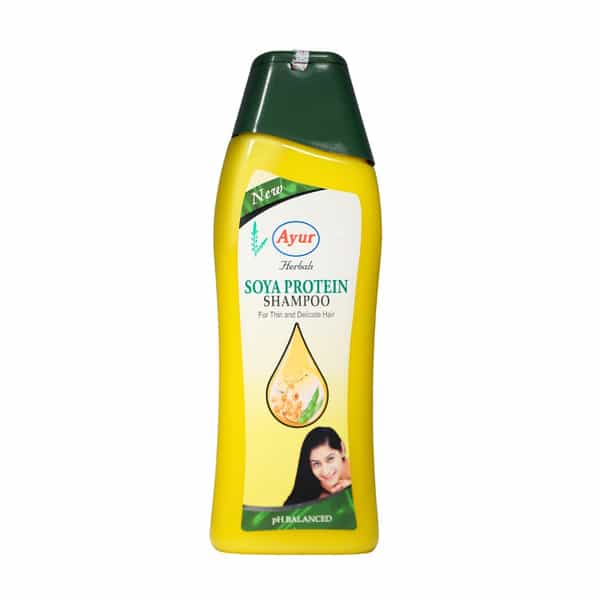Ayur Herbals Soya Protein Shampoo With Orange & Vitamin B5 | For Thin & Delicate Hair | 2 * 200Ml