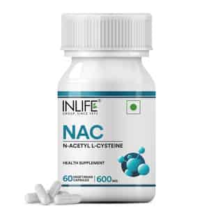 Inlife N Acetyl Cysteine Nac Supplement 600mg | Antioxidant - 60 Vegetarian Capsules
