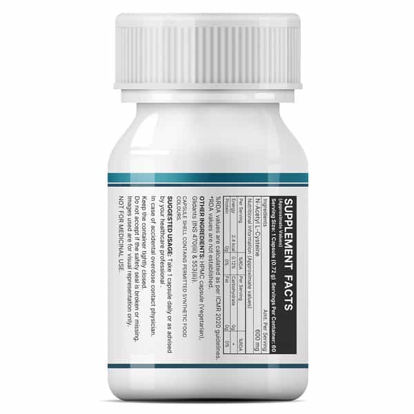 Inlife Nac 600Mg For Respiratory Health & Immunity Support - 60 Capsules