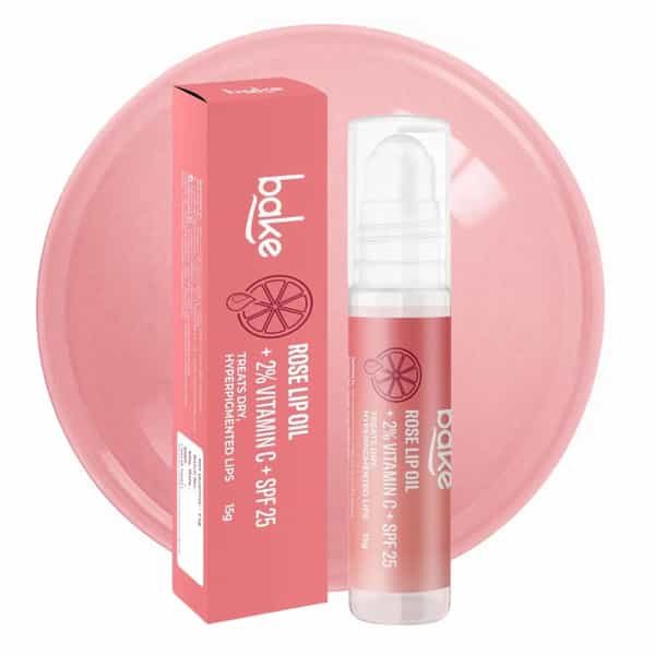Bake Rose Lip Oil With 2% Vitamin C & Spf 25 Treats Dry | Hyperpigmented Lips - 15G