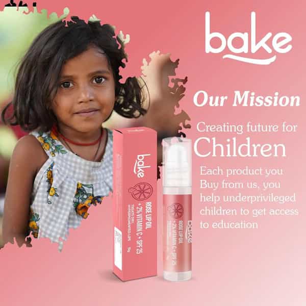 Bake Rose Lip Oil With 2% Vitamin C & Spf 25 Treats Dry | Hyperpigmented Lips - 15G