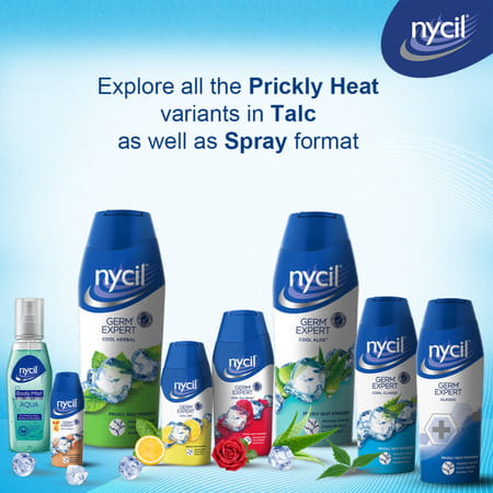 Nycil Germ Expert Cool Classic Prickly Heat Talcum Powder 150G With (Free 60G) 210 Gm