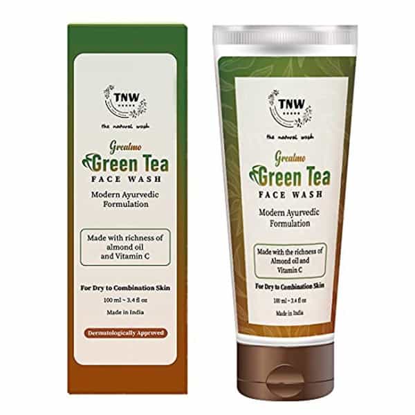 Tnw The Natural Wash Combo Of Green Tea Face Wash 100 Ml & Handmade Honey And Oats Soap 100 Gm