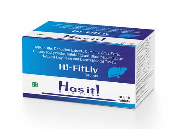 Has It Hi Fit Liv Tablet | Milk Thistle & Ayurvedic Blend | Improves Liver Function | 100 Tabs