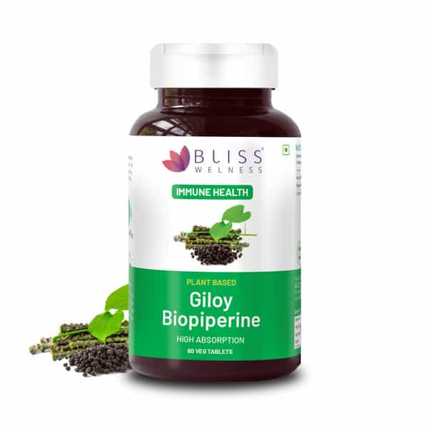 Bliss Welness Giloy Tablets For Immunity Booster Supplements |For Men And Women|60 Veg Tablets