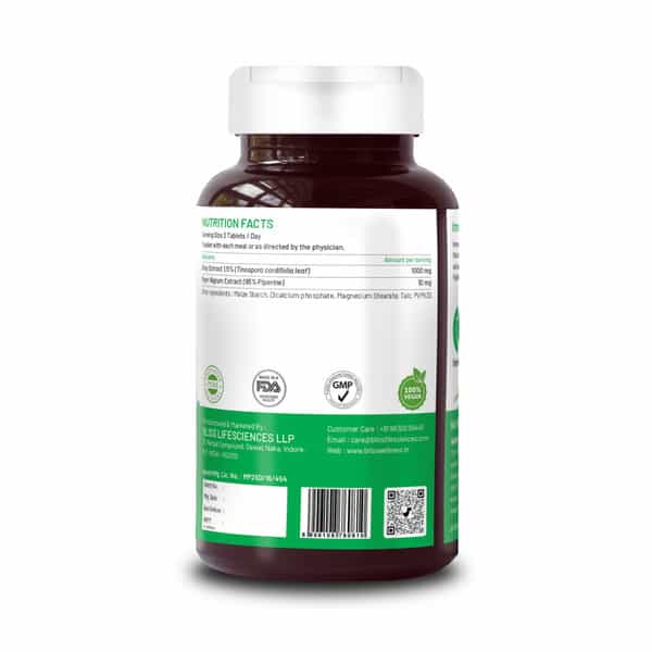 Bliss Welness Giloy Tablets For Immunity Booster Supplements |For Men And Women|60 Veg Tablets